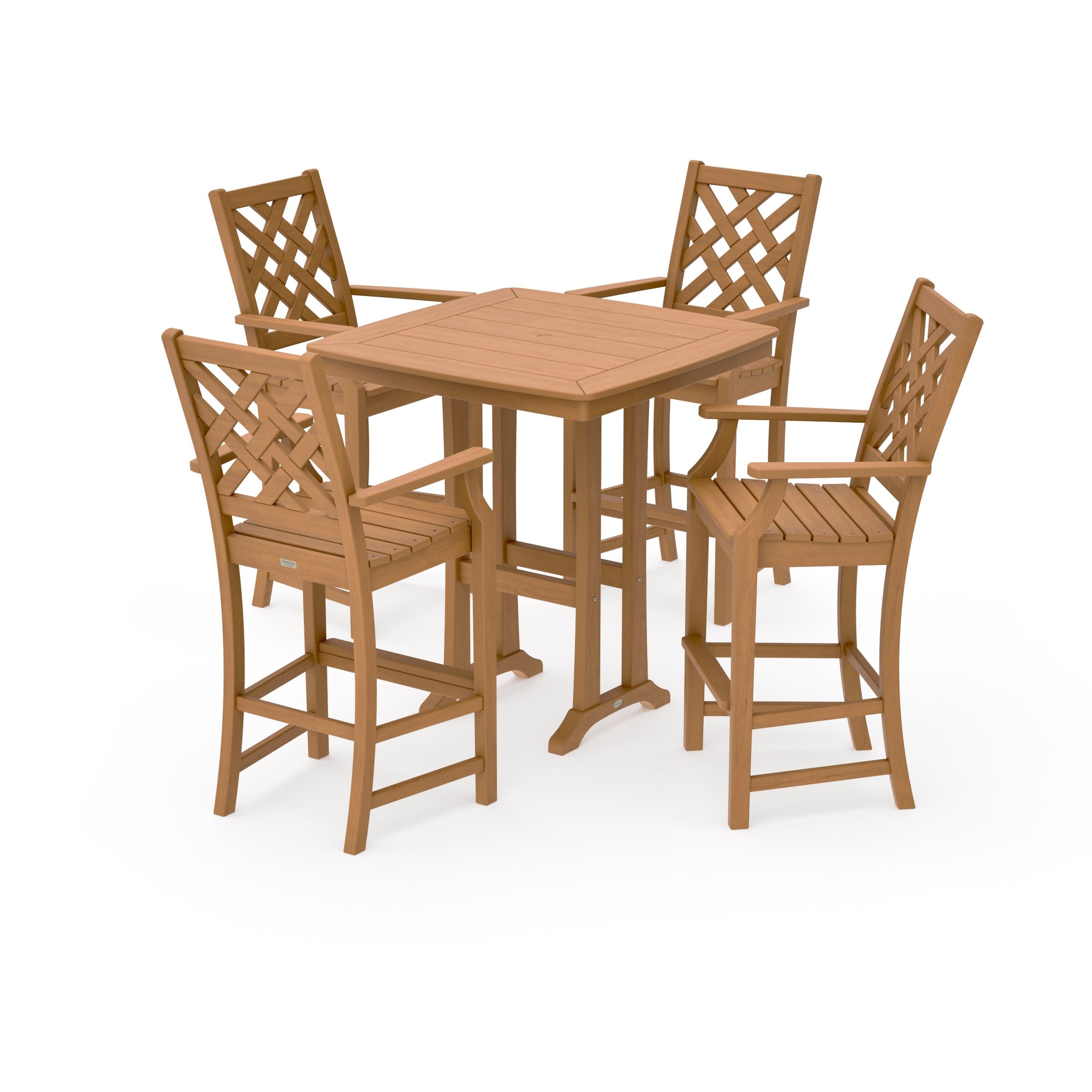 Wovendale 5-Piece Bar Set with Trestle Legs
