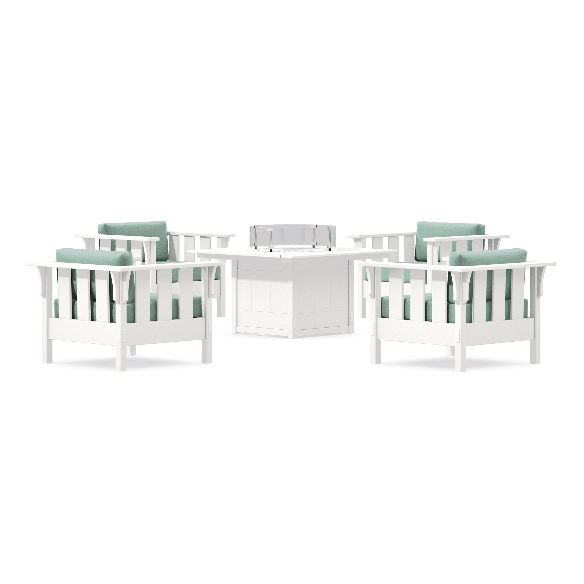 Acadia 5-Piece Deep Seating Set with Fire Pit Table