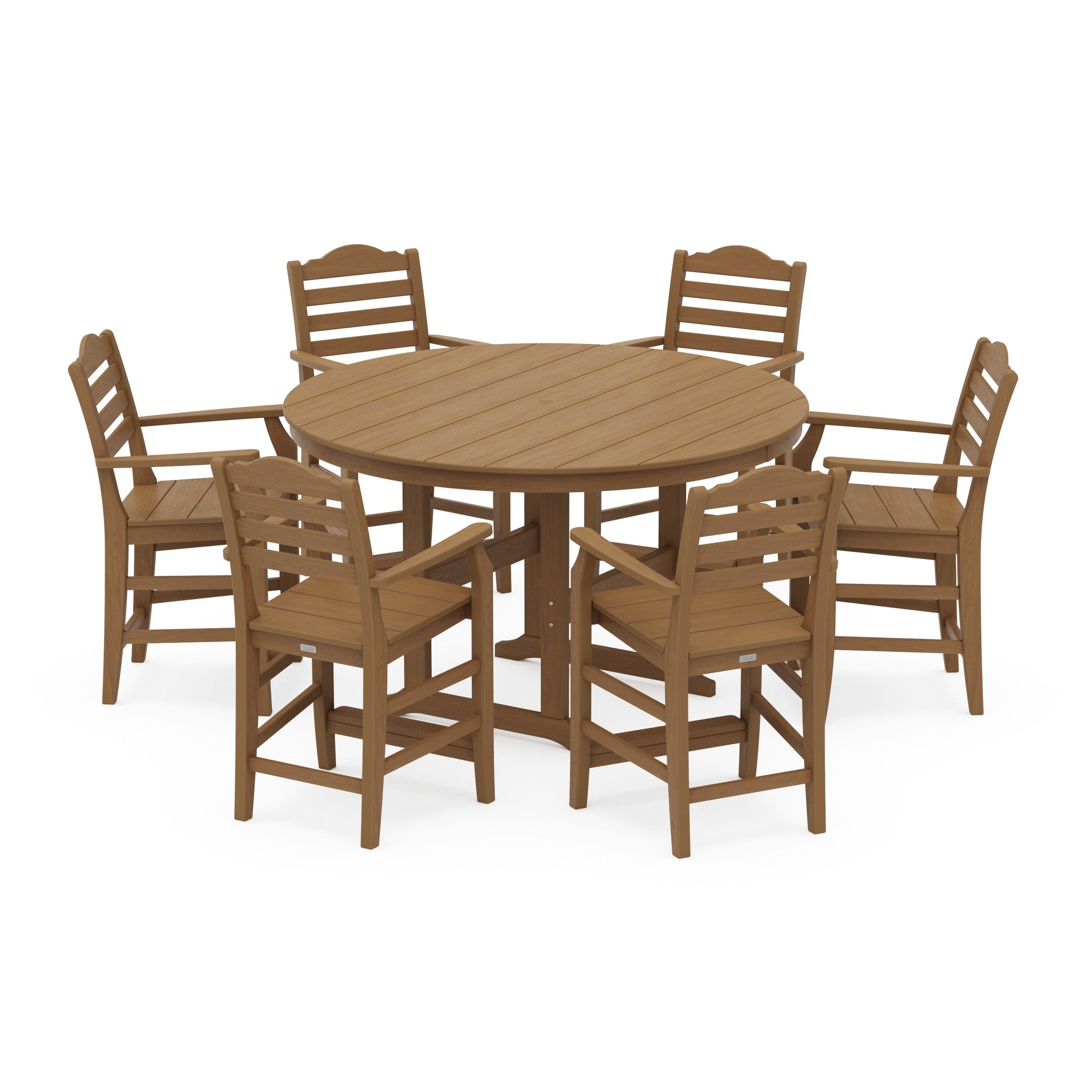 Savannah 7-Piece Arm Chair Round Farmhouse Counter Set