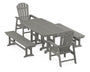 South Beach 5-Piece Dining Set with Benches