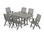 Nautical Highback 7-Piece Farmhouse Dining Set