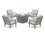 Lakeside 5-Piece Deep Seating Set with Nautical Fire Pit Table