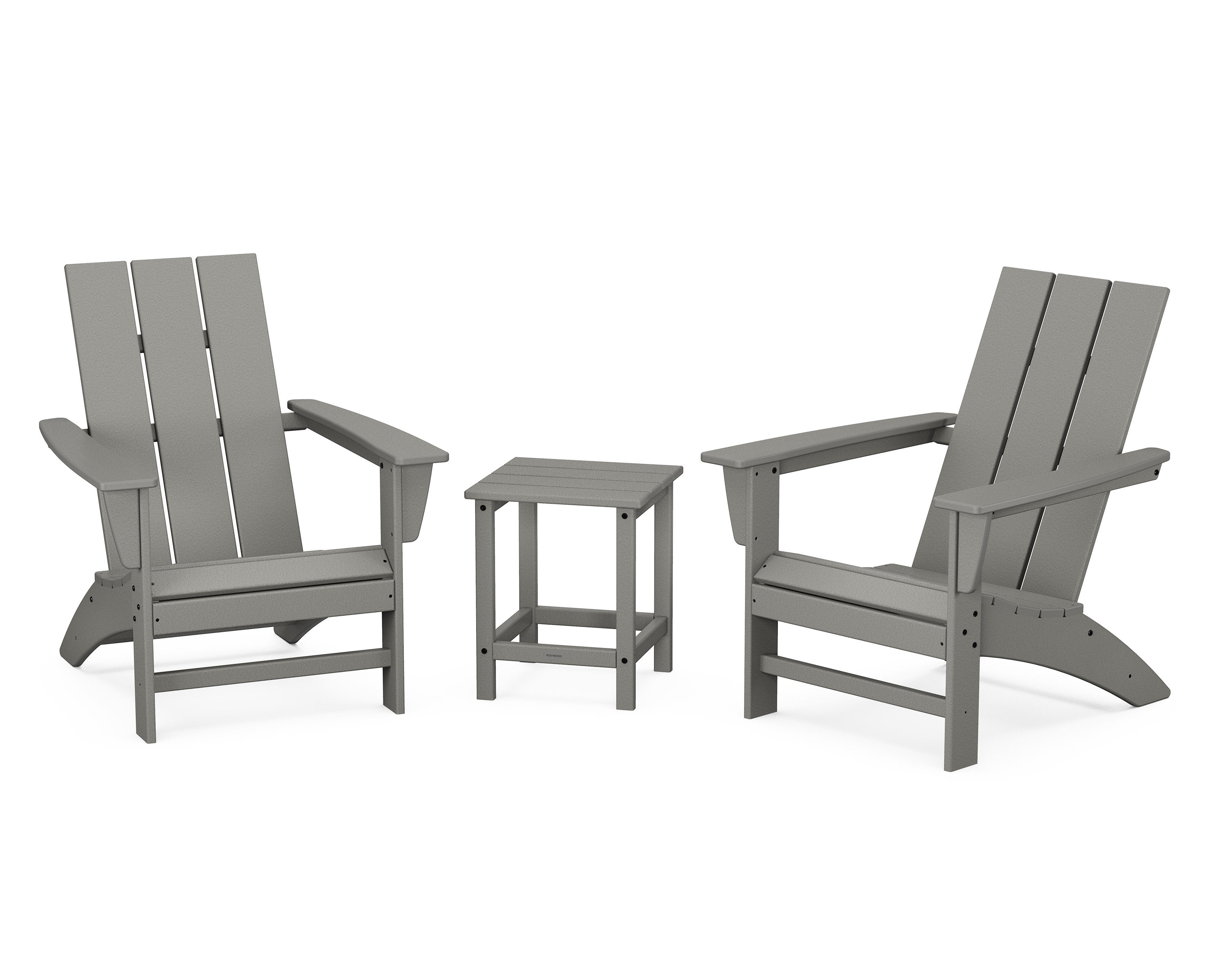 Modern 3-Piece Adirondack Set with Long Island 18" Side Table