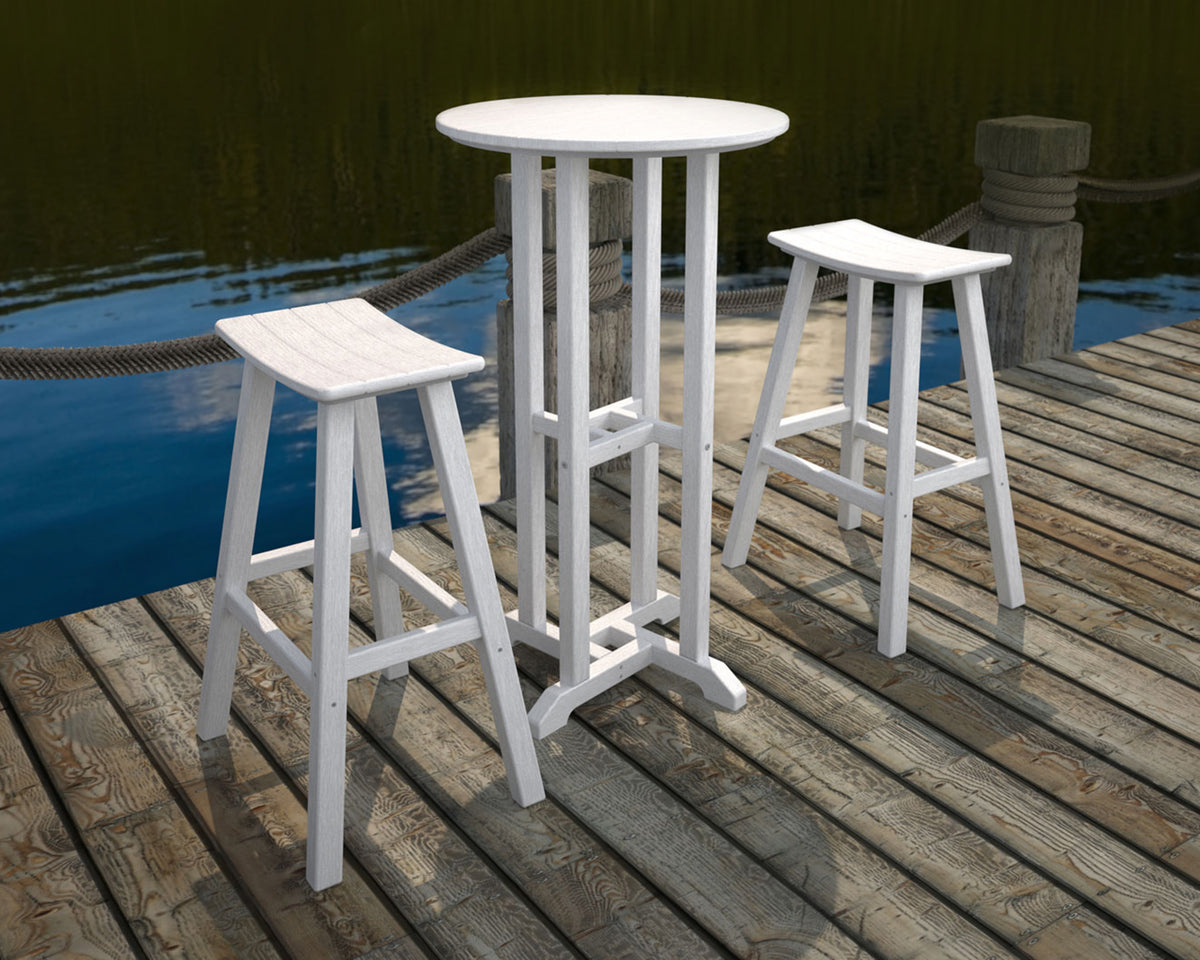 24" Round Farmhouse Bar Bistro Table