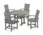 Quattro 5-Piece Round Dining Set with Trestle Legs