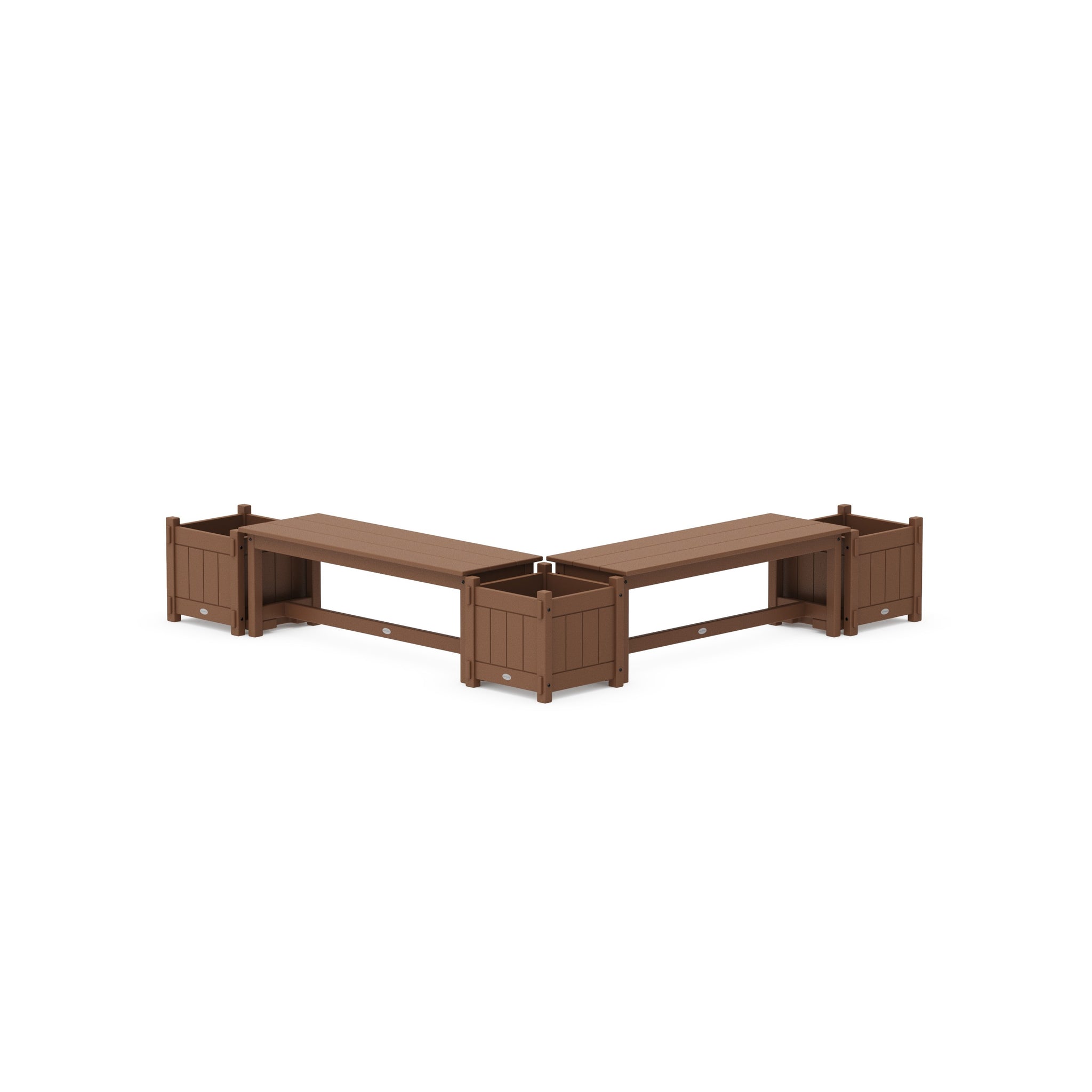 48" Vineyard L- Shaped Planter Bench Corner Set