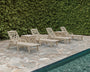Chinoiserie 6-Piece Chaise Set with Umbrella Stand Accent Table