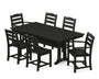 La Casa Café 7-Piece Farmhouse Dining Set with Trestle Legs