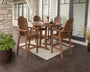 Vineyard Curveback Adirondack 5-Piece Nautical Trestle Bar Set