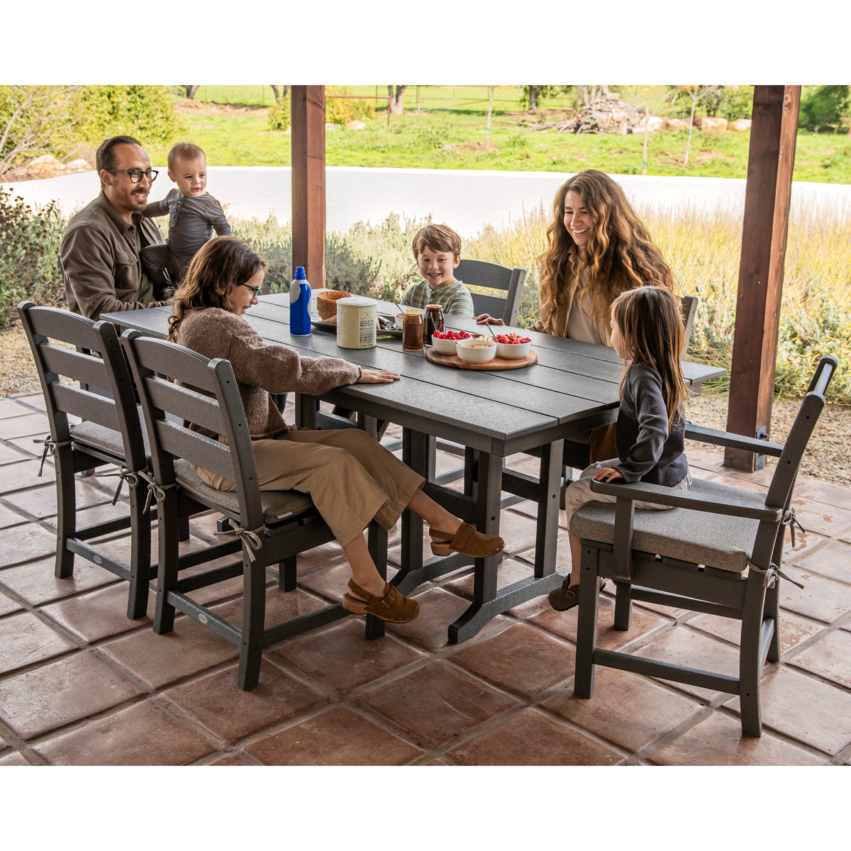 Lakeside 7-Piece Farmhouse Dining Set - Main Image
