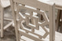 Chinoiserie 5-Piece Farmhouse Counter Set with Trestle Legs