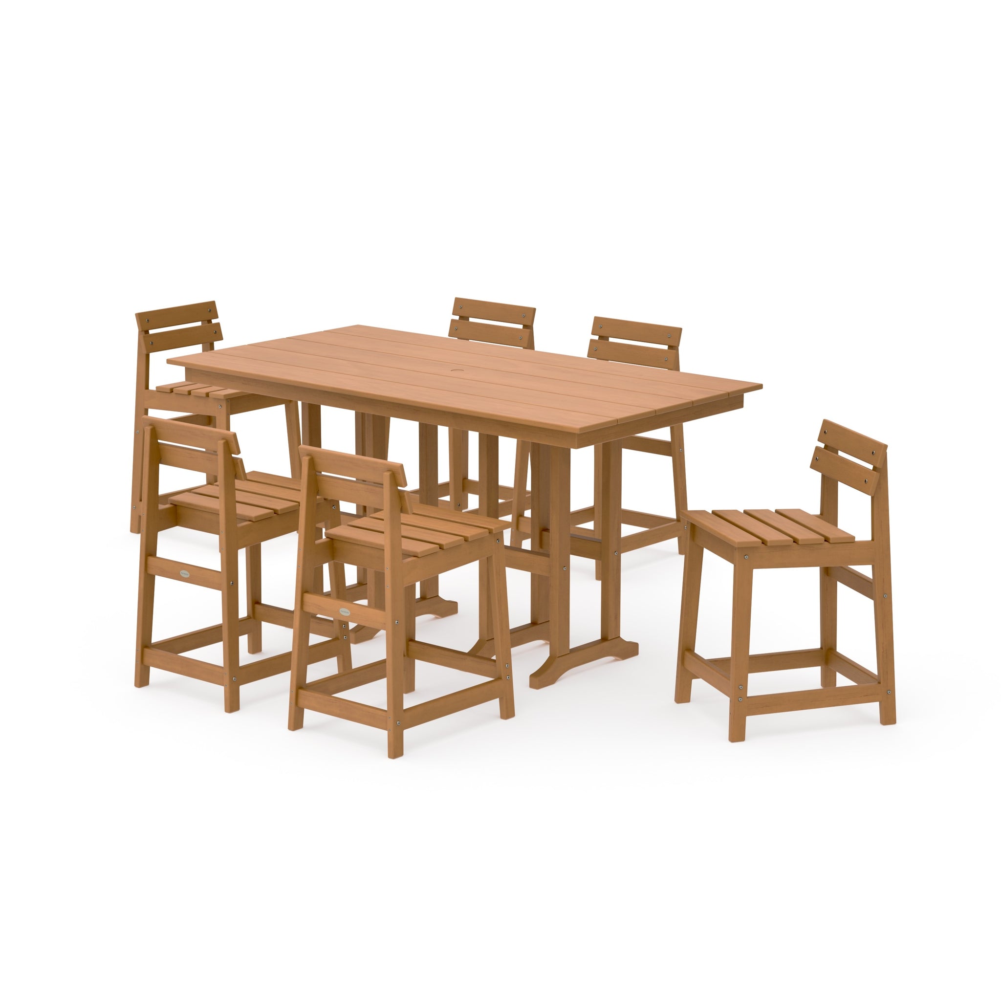 Modern Studio Plaza Lowback Counter Chair 7-Piece Set