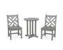 Chippendale Side Chair 3-Piece Round Bistro Dining Set