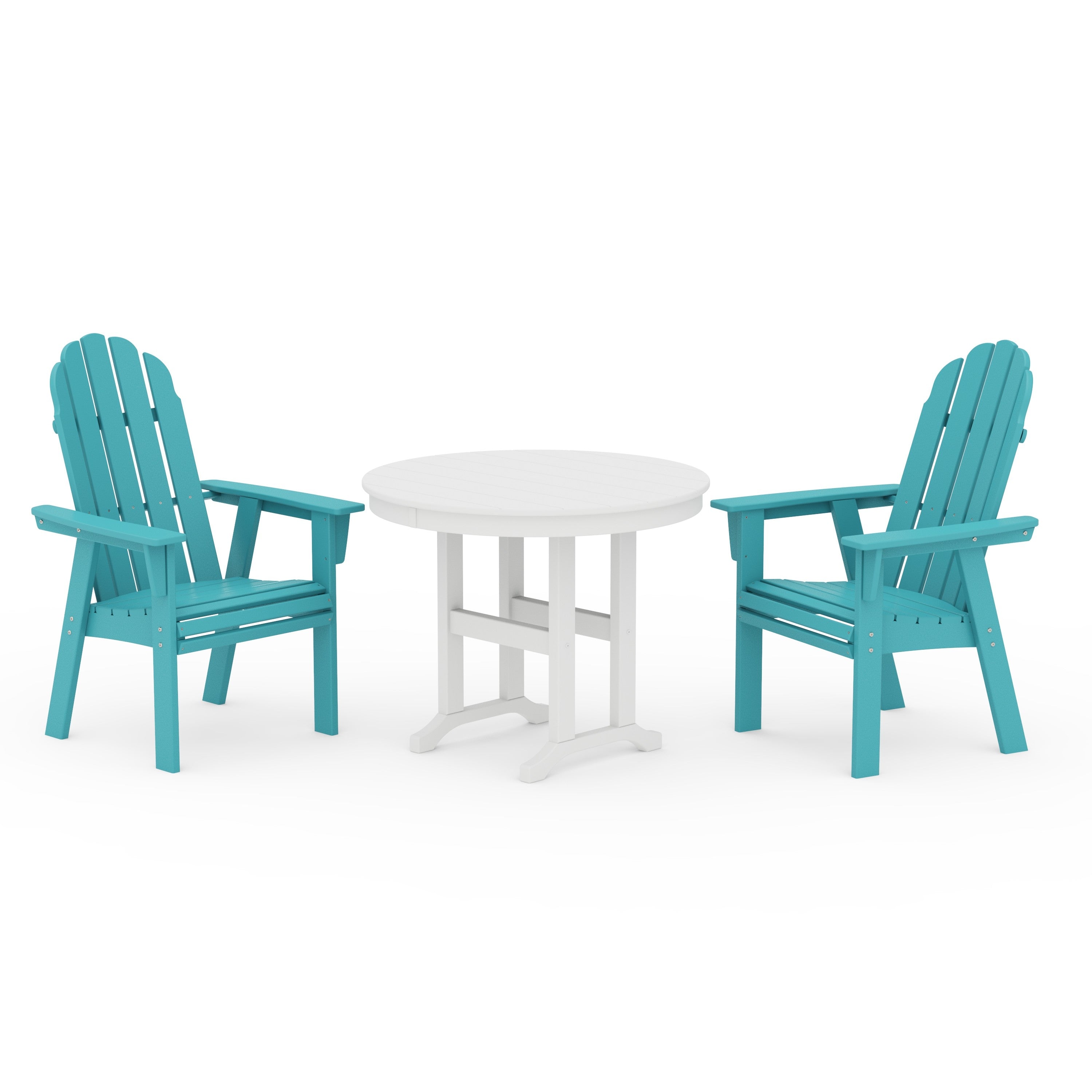 Vineyard Adirondack 3-Piece Round Dining Set