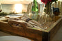 Vineyard Curveback Adirondack 9-Piece Nautical Trestle Dining Set
