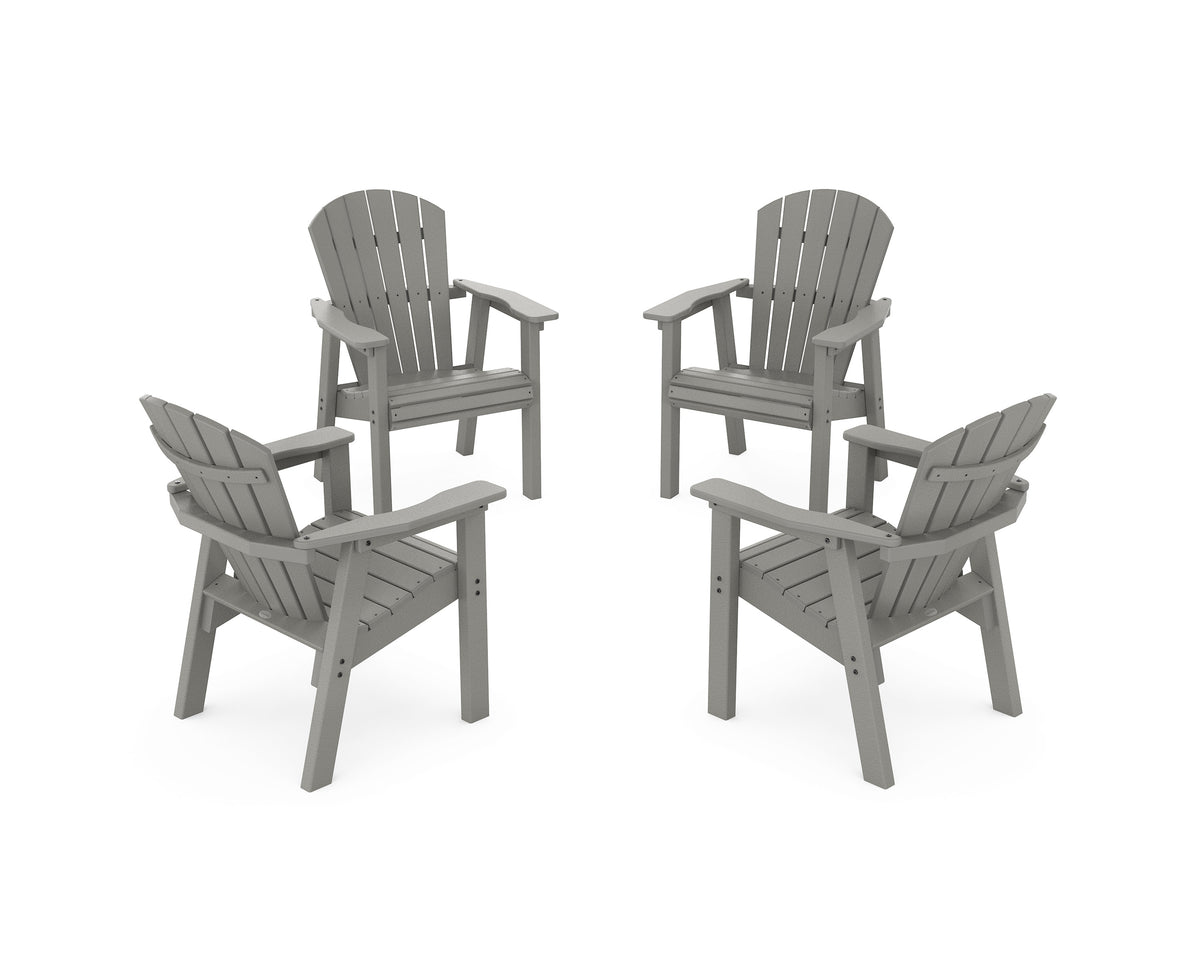 Seashell 4-Piece Upright Adirondack Conversation Set