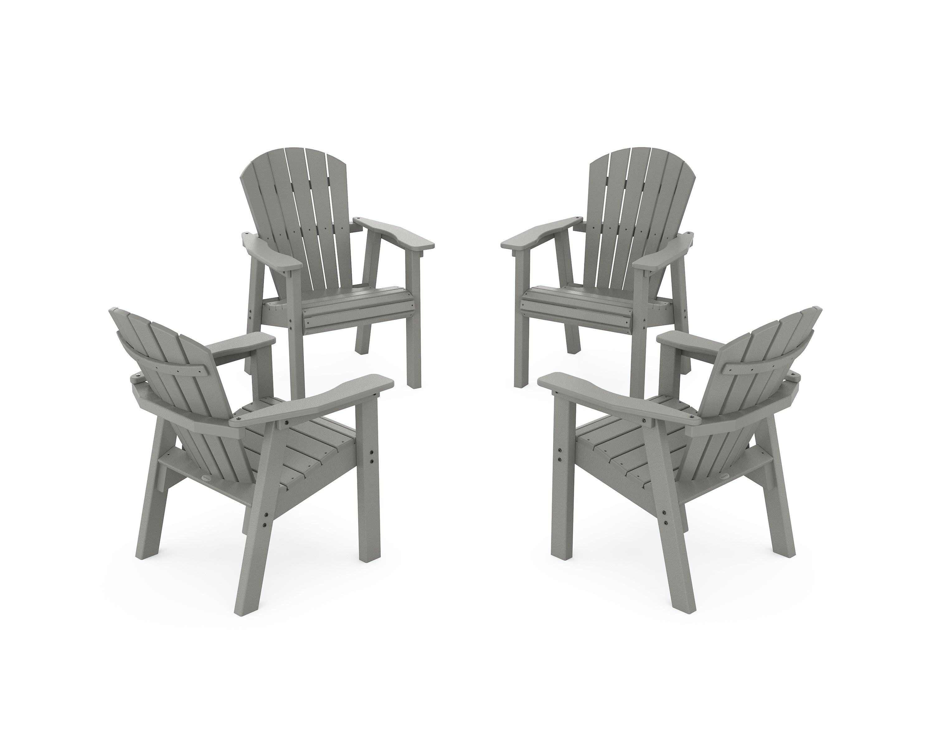 Seashell 4-Piece Upright Adirondack Conversation Set