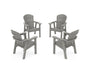 Seashell 4-Piece Upright Adirondack Conversation Set