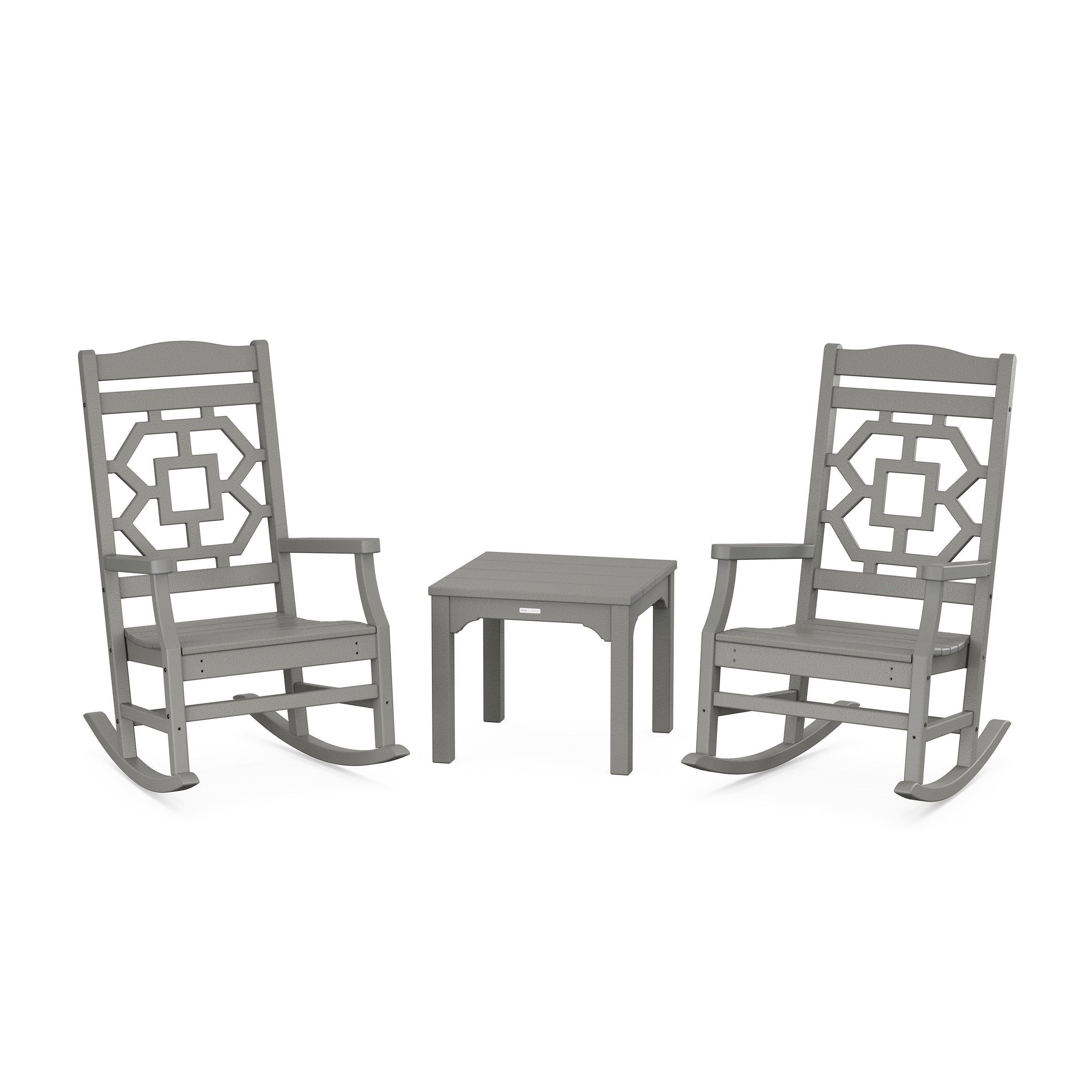 Chinoiserie 3-Piece Rocking Chair Set