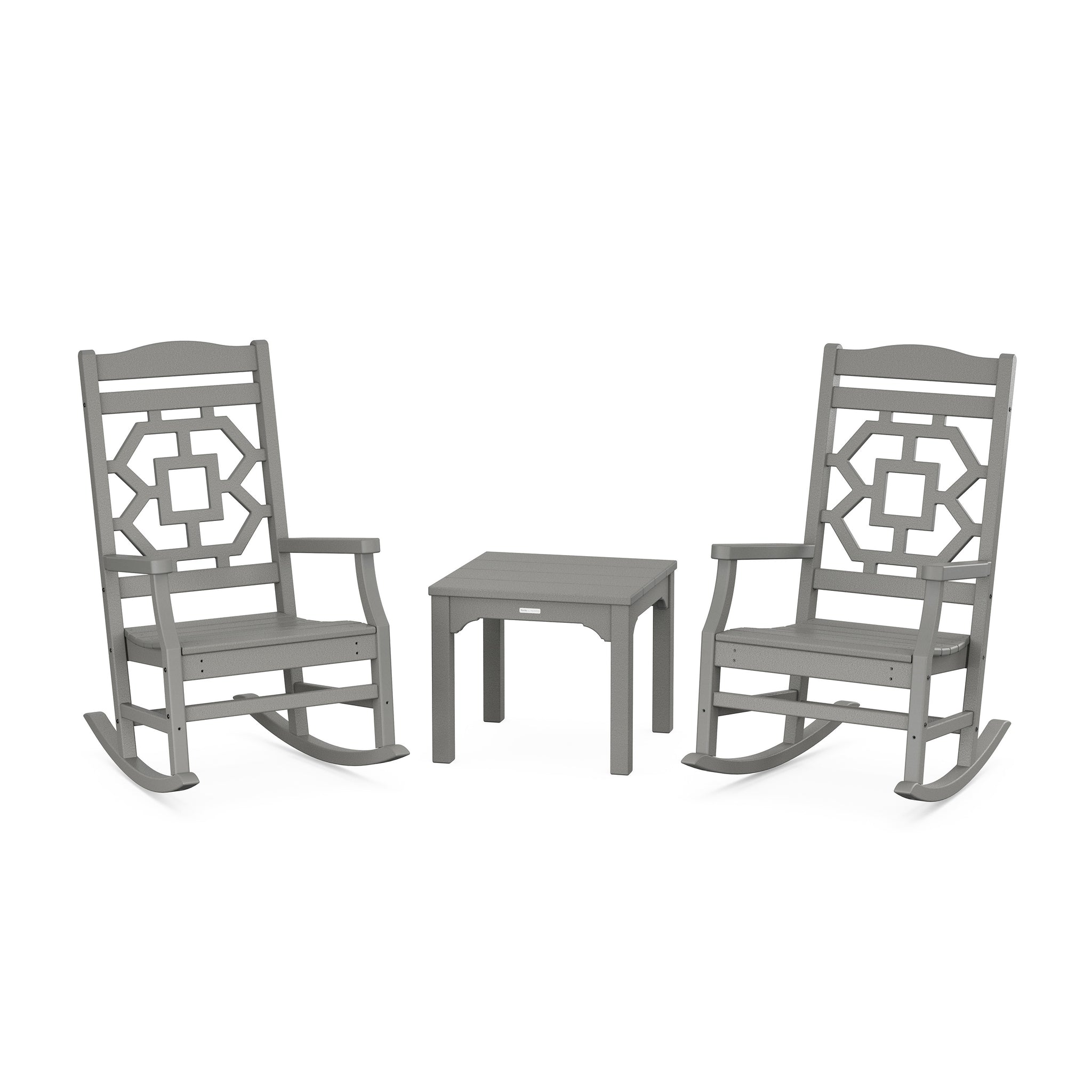 Chinoiserie 3-Piece Rocking Chair Set