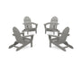 4-Piece Classic Folding Adirondack Conversation Set