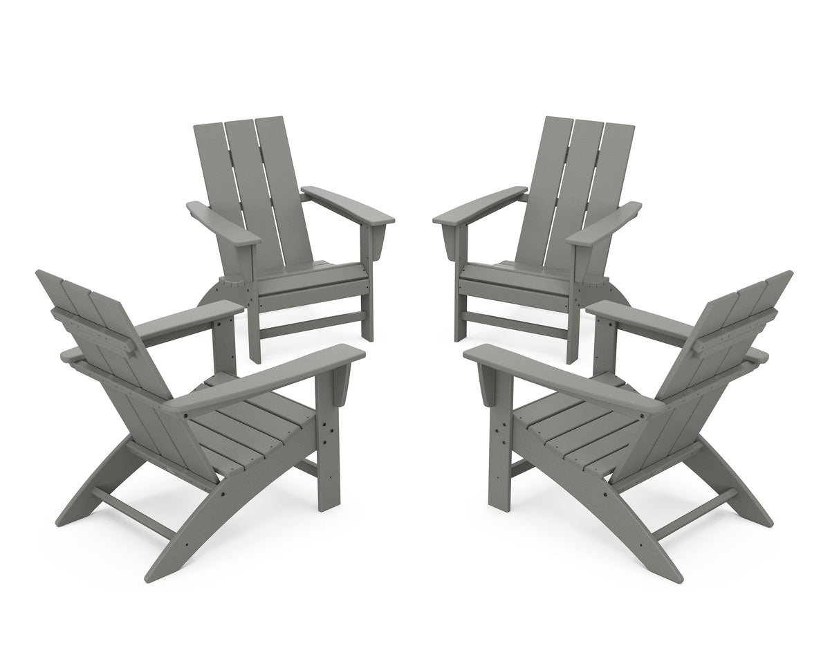 4-Piece Modern Adirondack Chair Conversation Set