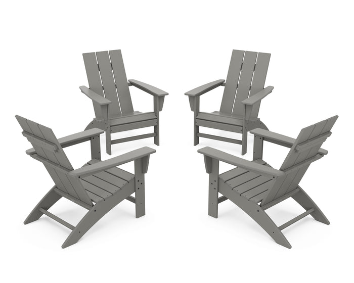 4-Piece Modern Adirondack Chair Conversation Set
