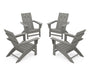 4-Piece Modern Adirondack Chair Conversation Set