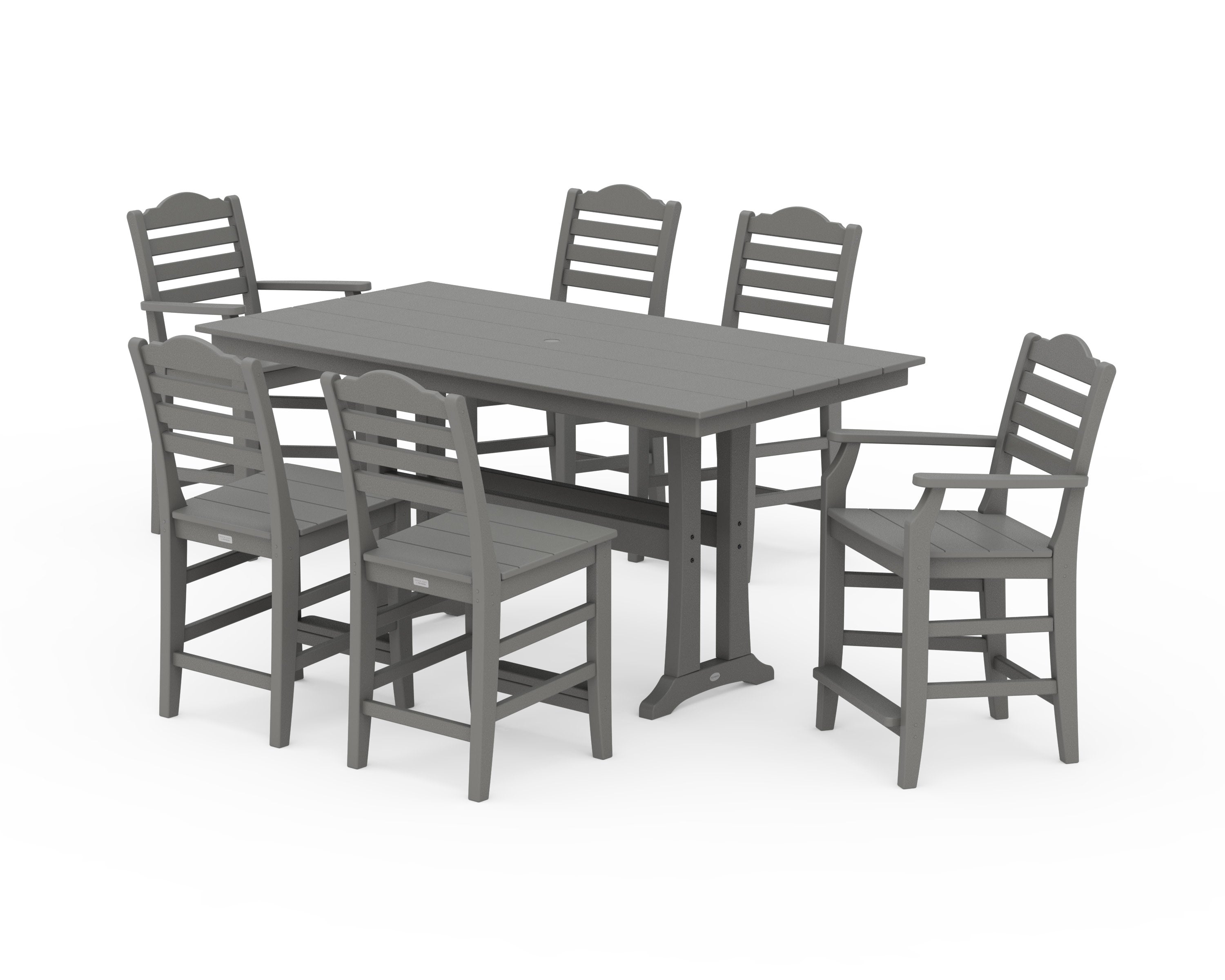 Savannah 7-Piece Farmhouse Counter Set with Trestle Legs