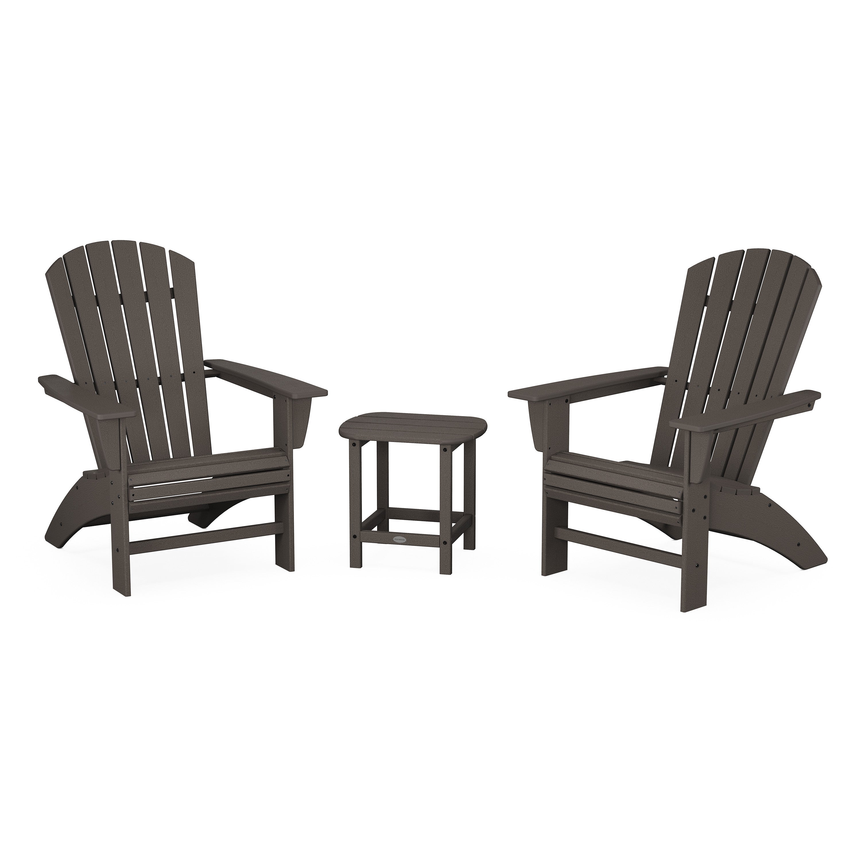 Nautical 3-Piece Curveback Adirondack Set
