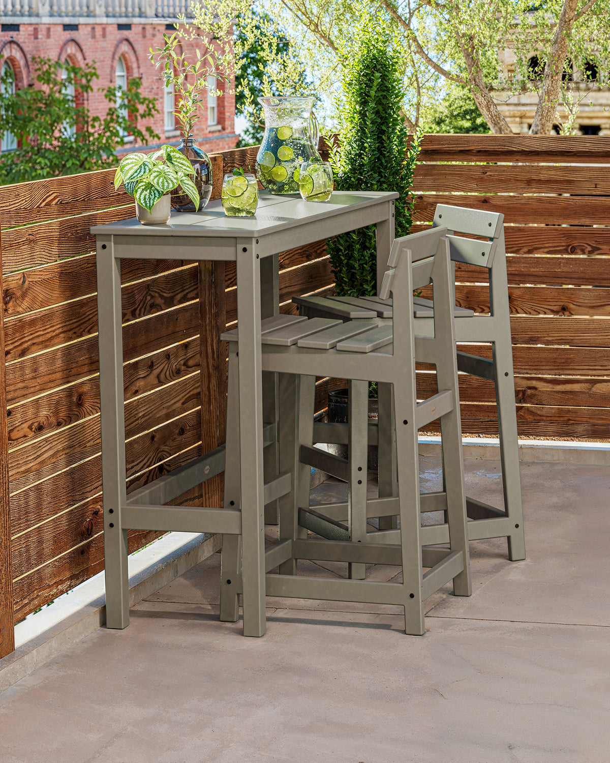 Modern Studio Plaza Lowback Bar Chair 3-Piece Balcony Set
