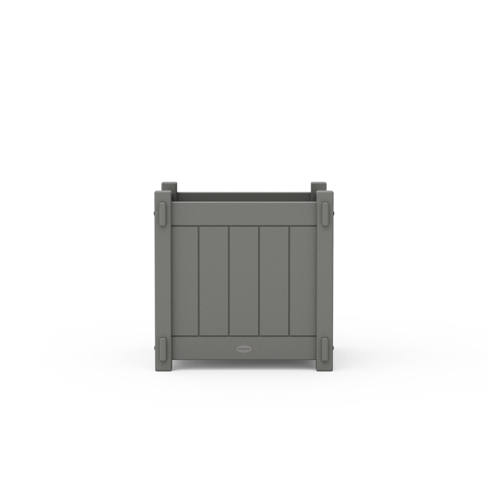 plastic trough planter box POLYWOOD Vineyard Large Square Planter Box in Slate Grey