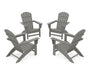 Nautical 4-Piece Adirondack Conversation Set
