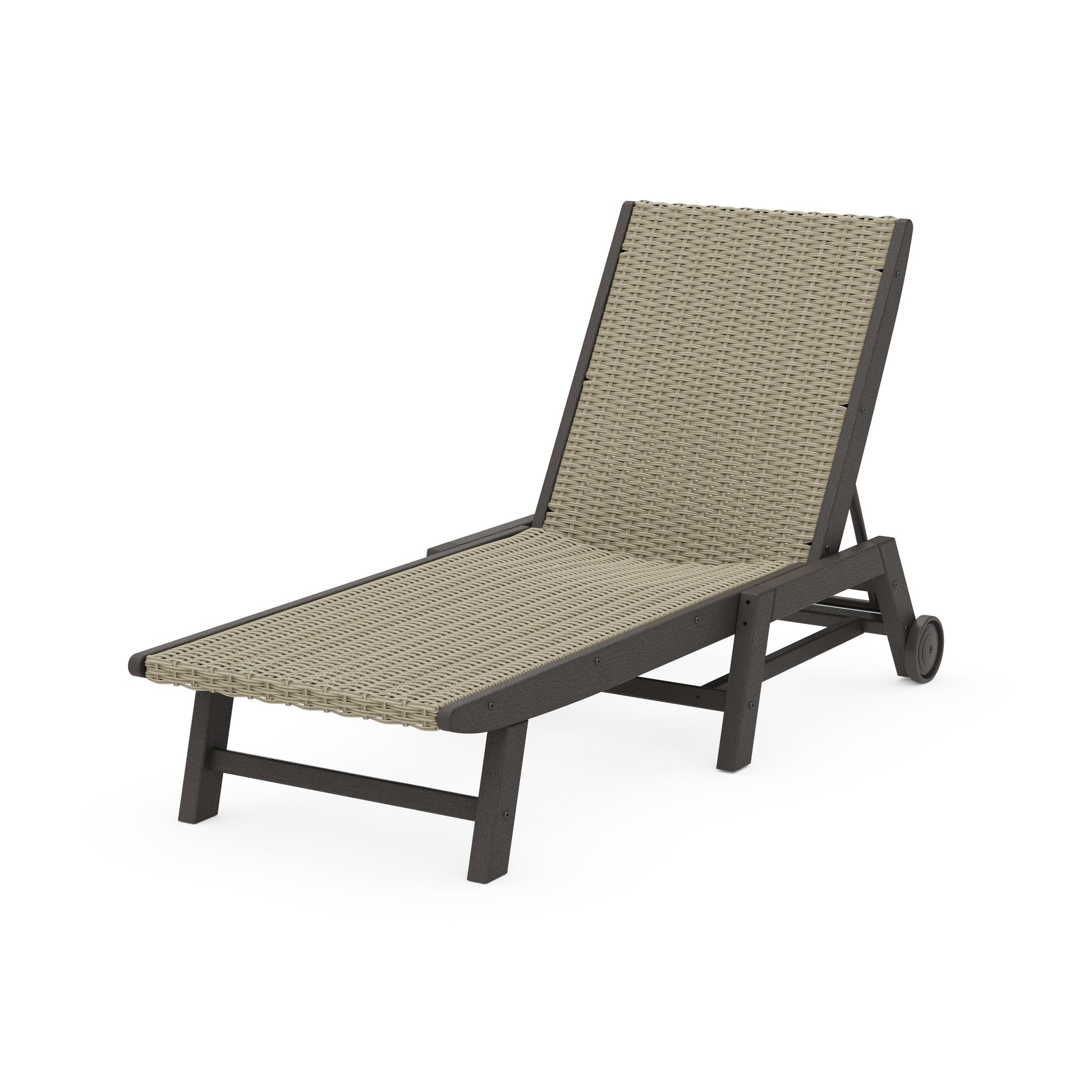 Coastal Woven Chaise with Wheels