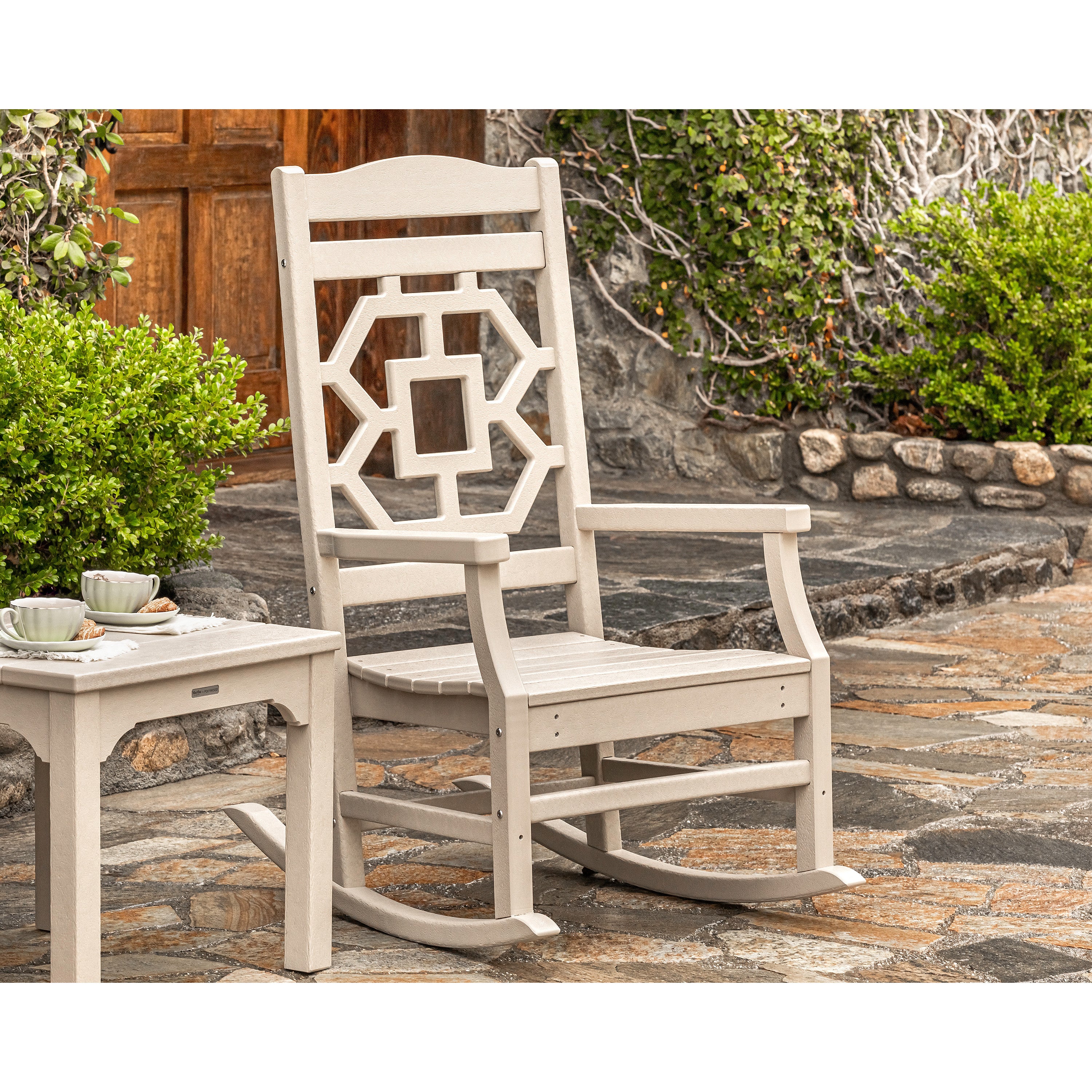 Chinoiserie 3-Piece Rocking Chair Set - Thumbnail 3