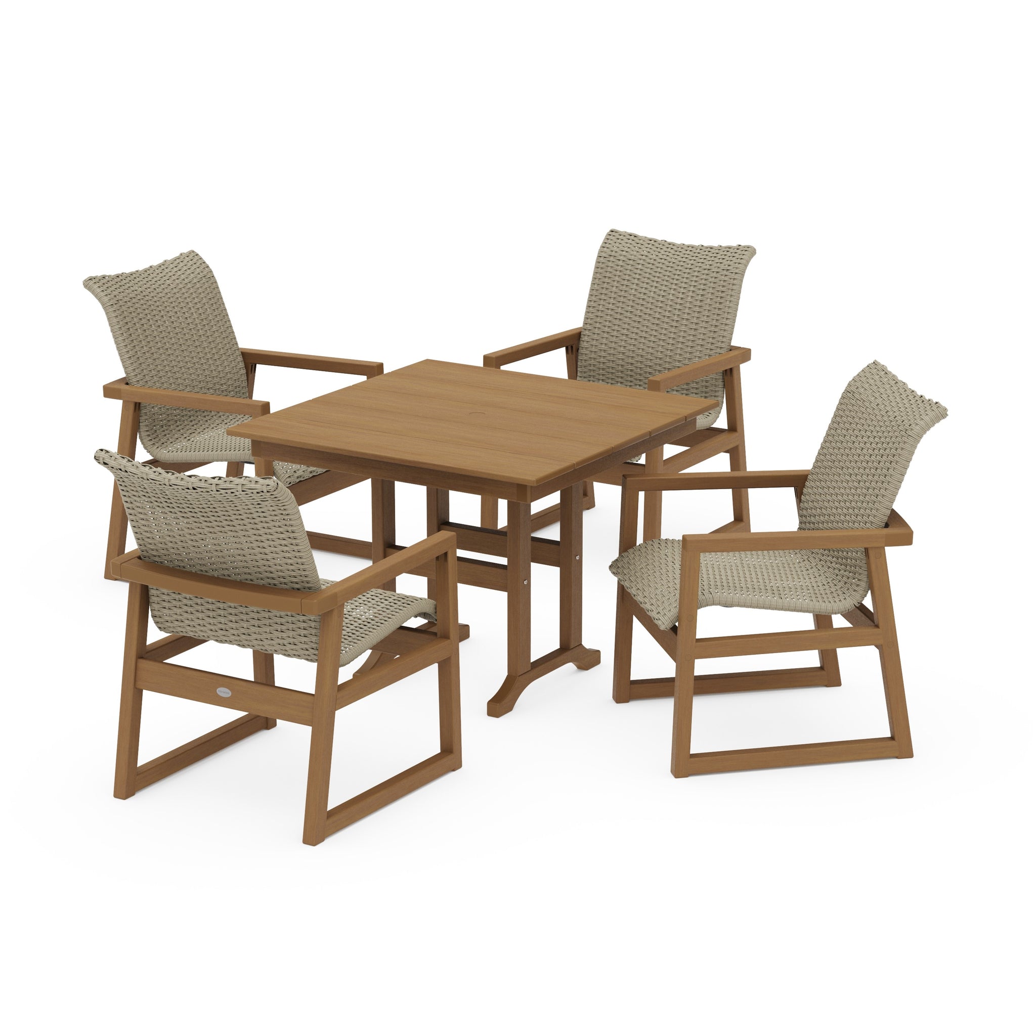 EDGE Woven 5-Piece Farmhouse Dining Set