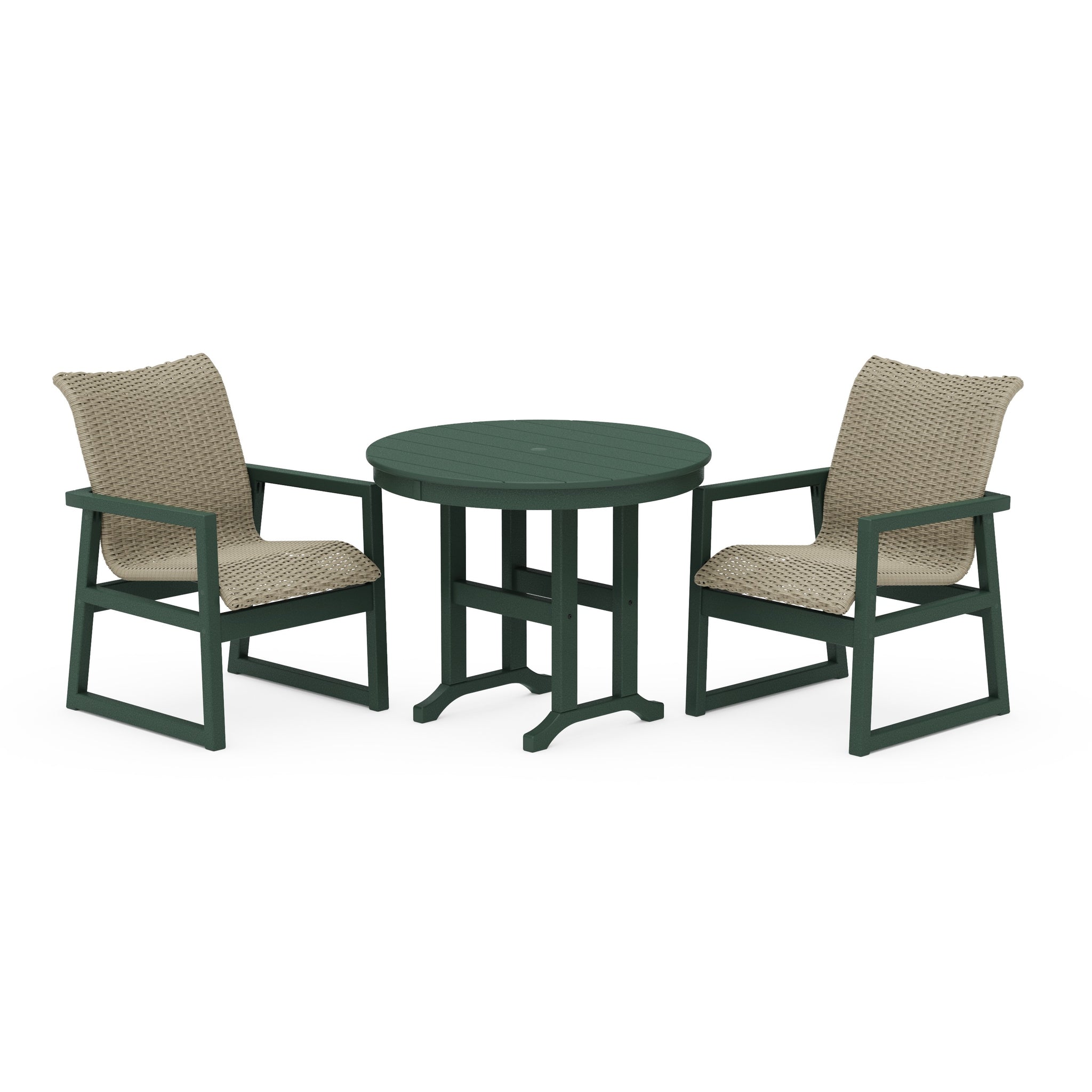 EDGE Woven 3-Piece Farmhouse Dining Set