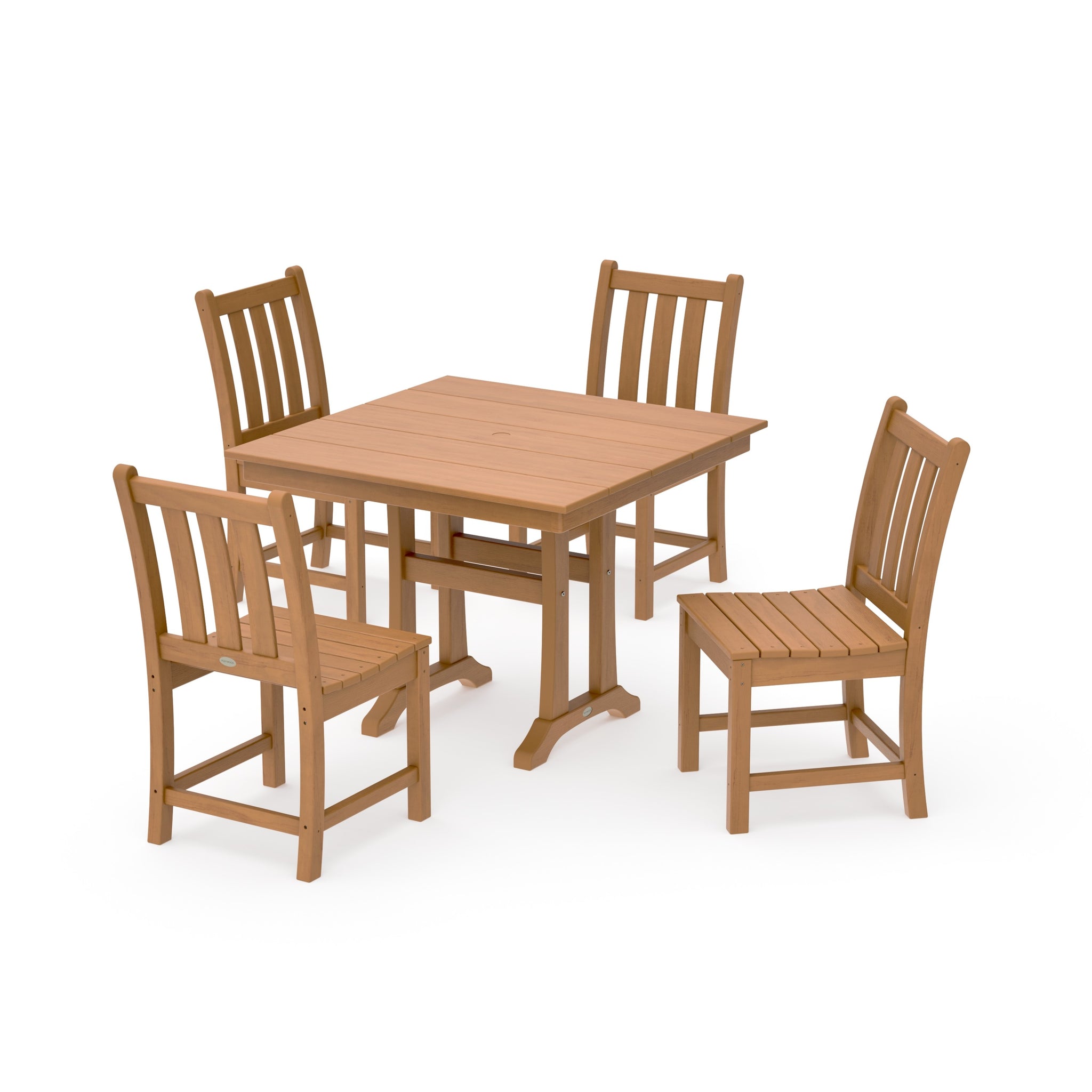 Traditional Garden 5-Piece Farmhouse Trestle Dining Set