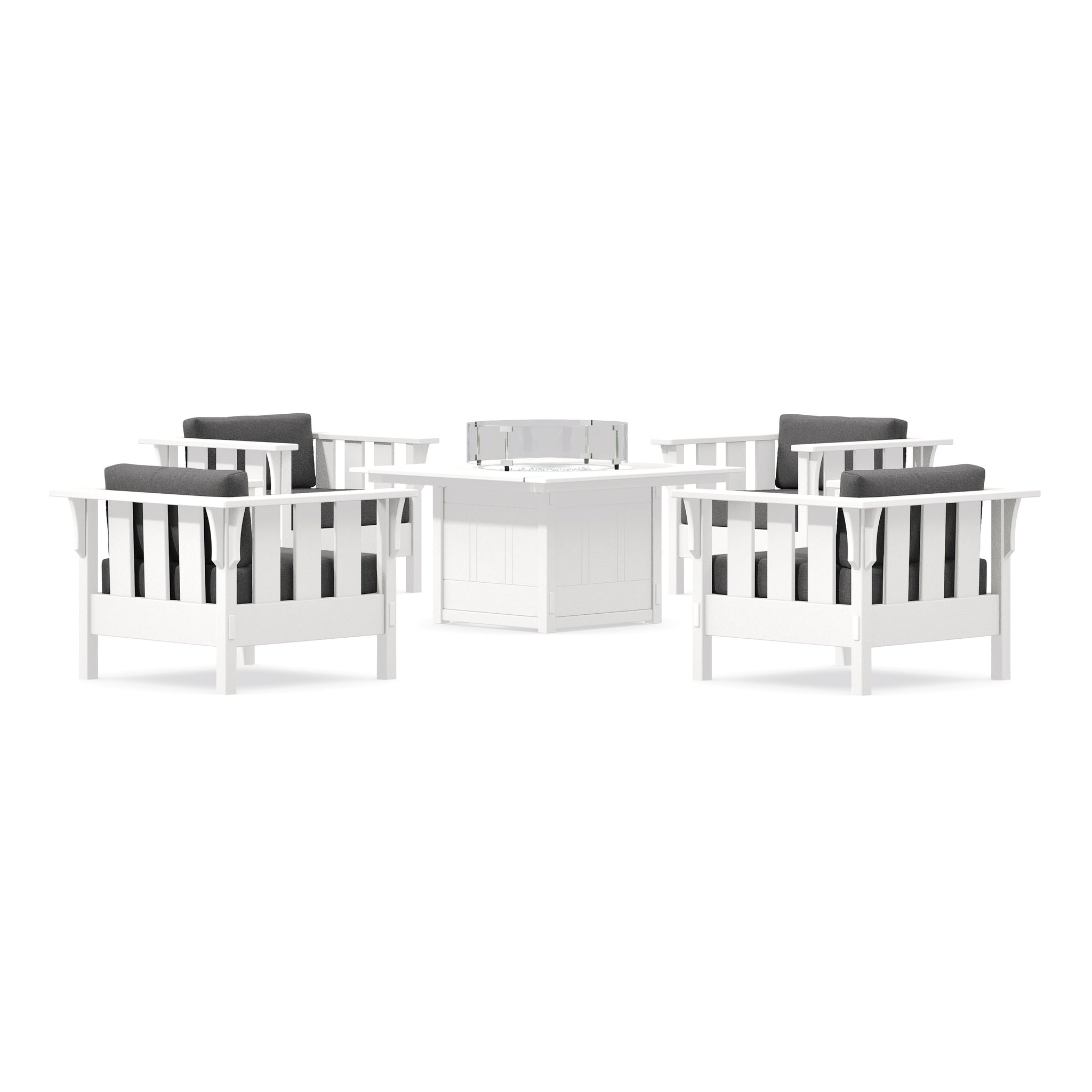 Acadia 5-Piece Deep Seating Set with Fire Pit Table