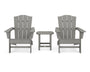 Wave 3-Piece Adirondack Chair Set with The Crest Chairs