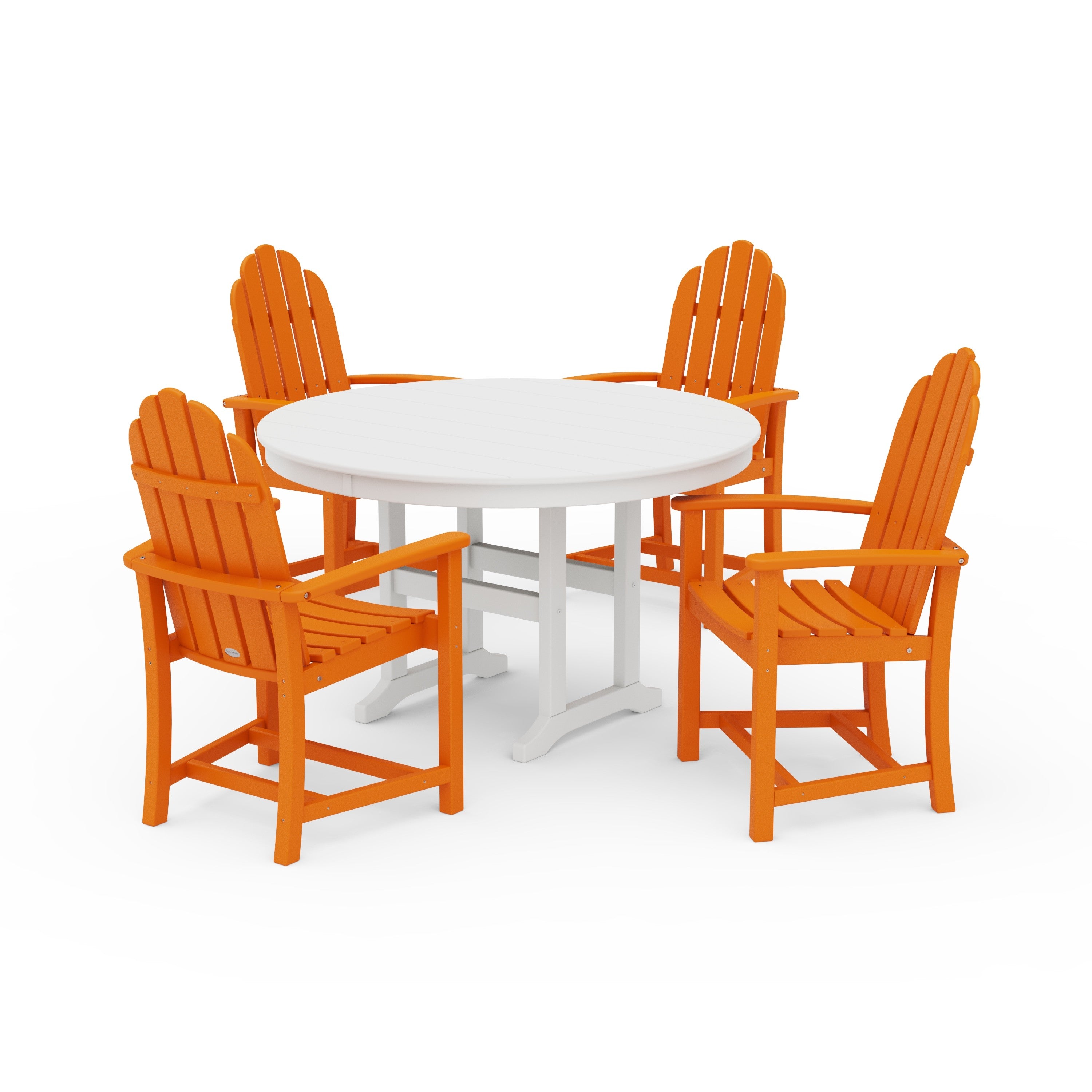Classic Adirondack 5-Piece Round Farmhouse Dining Set