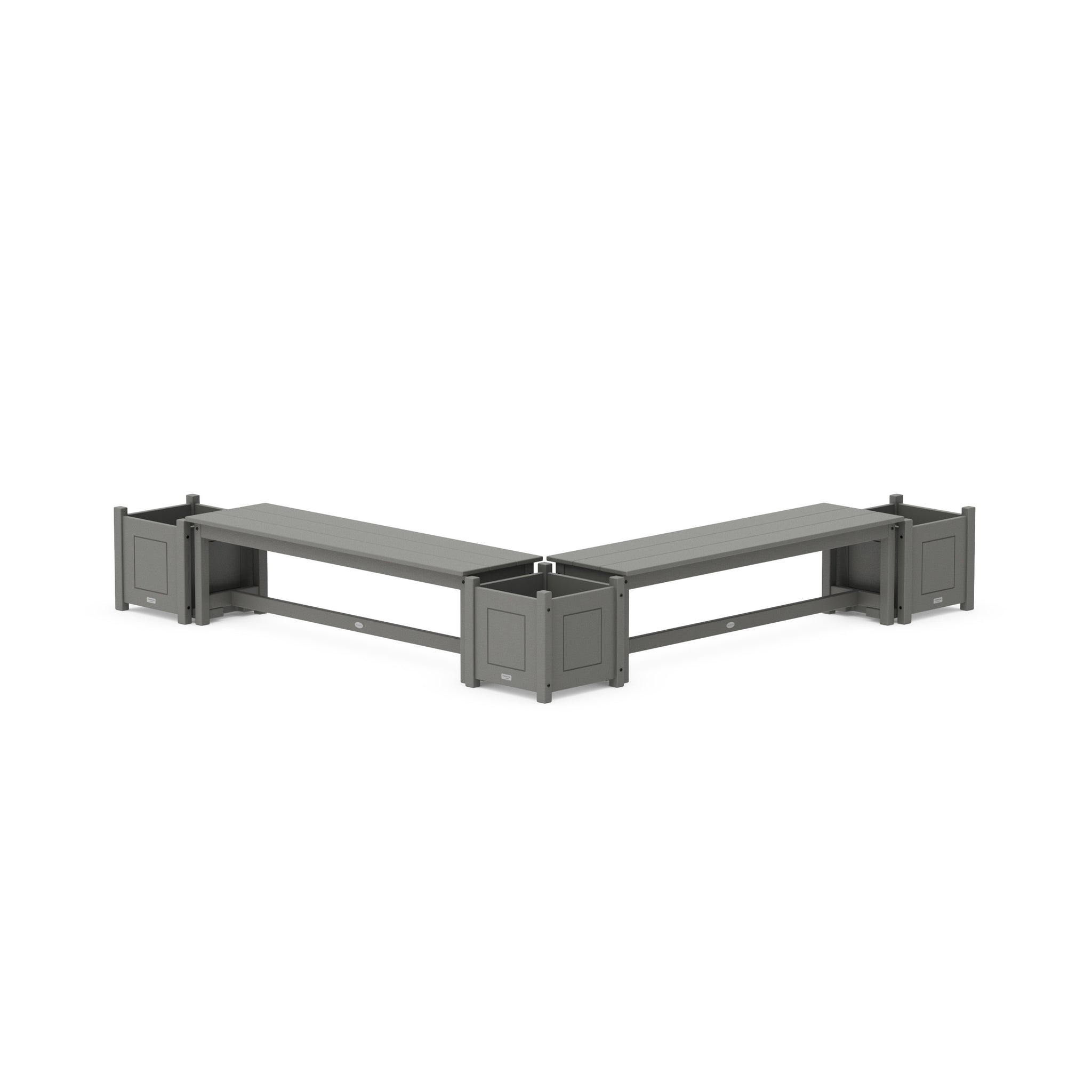 60" Country Living L- Shaped Planter Bench Corner Set