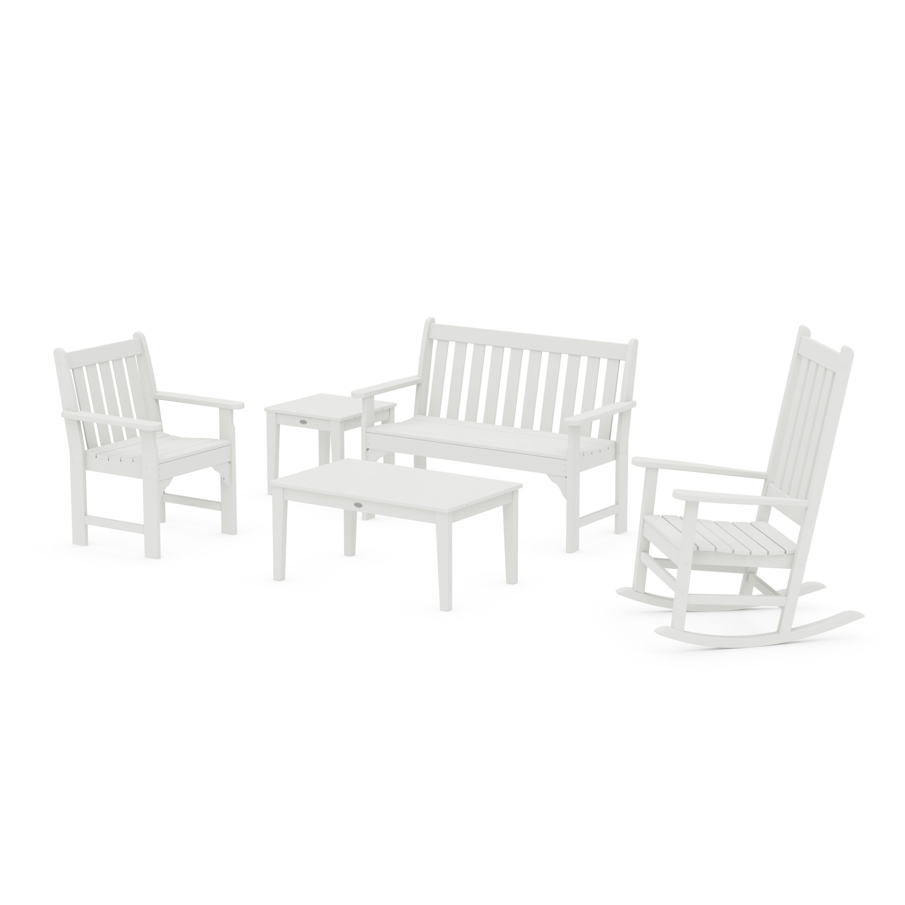 Vineyard 5-Piece Bench & Rocking Chair Set