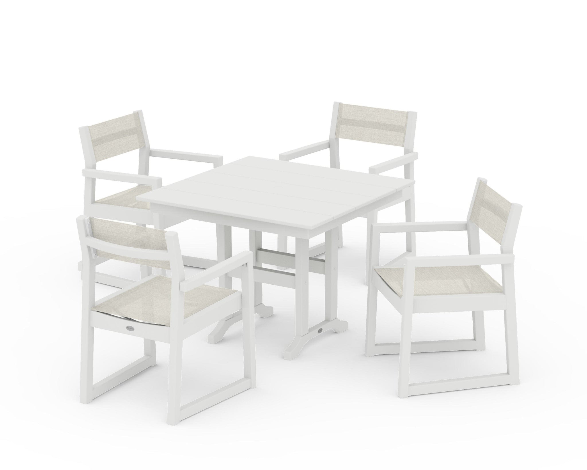 EDGE Sling Arm Chair 5-Piece Farmhouse Dining Set