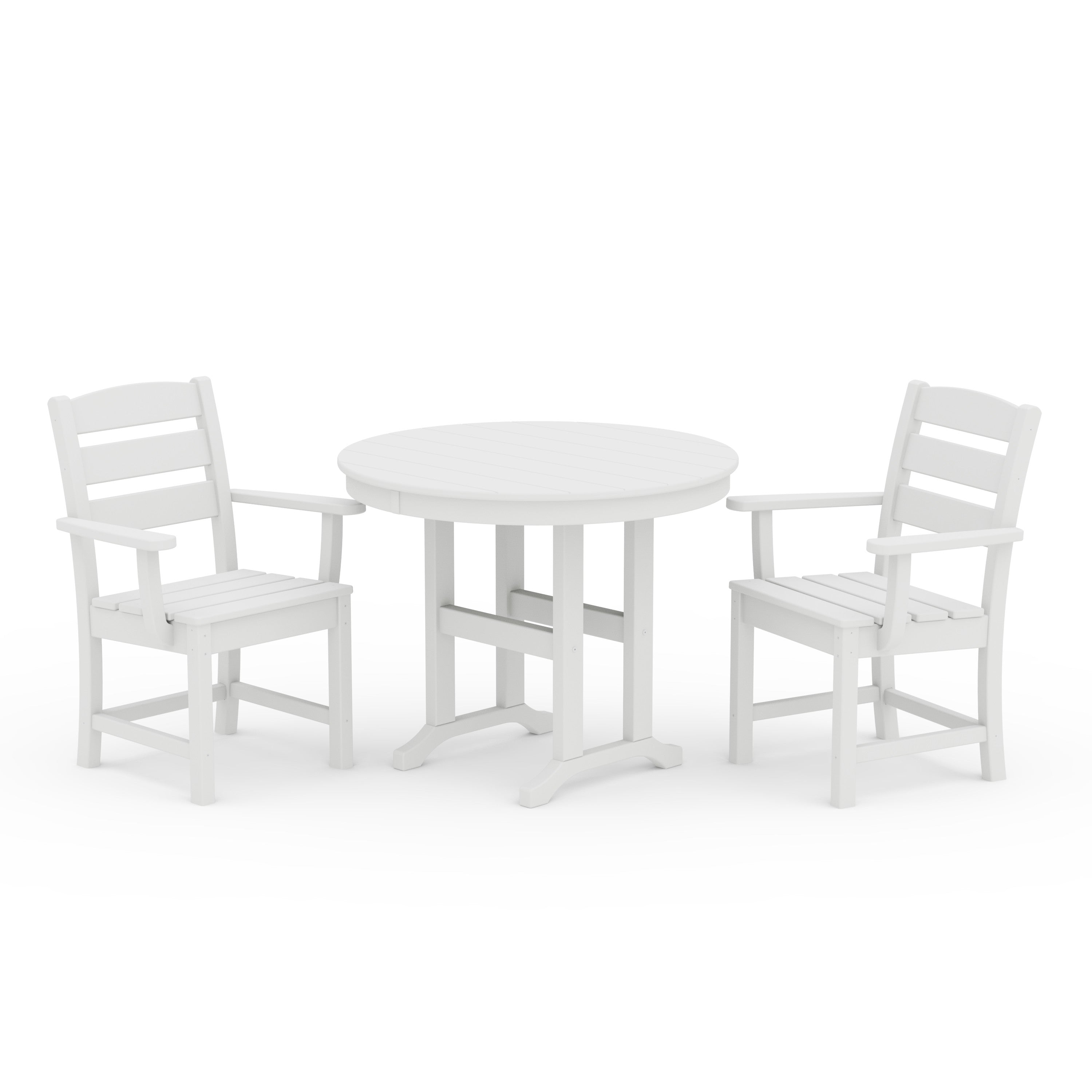 Lakeside 3-Piece Round Dining Set