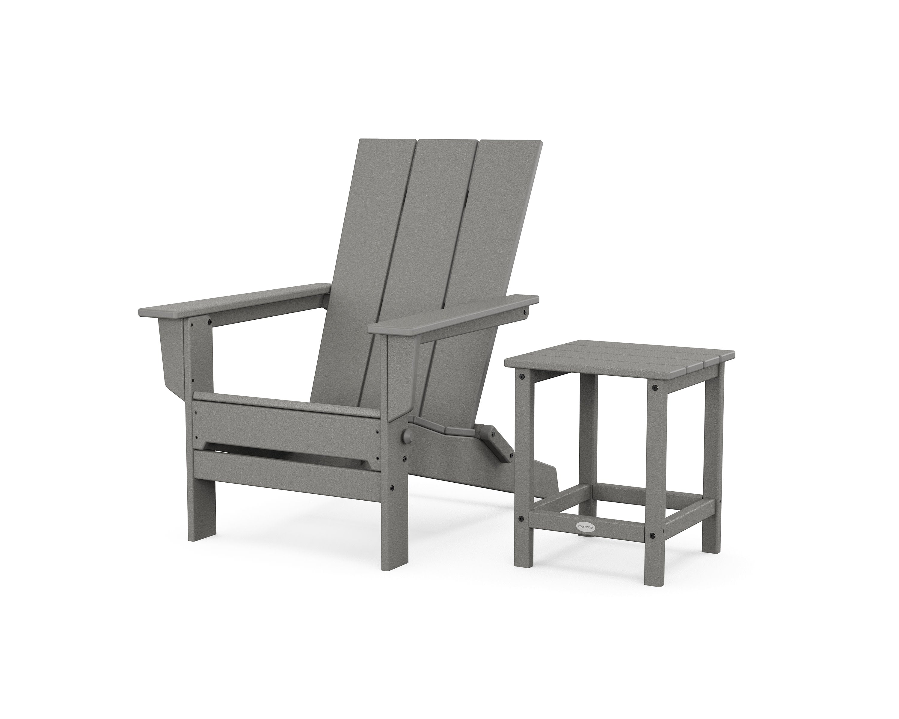 Modern Studio Folding Adirondack Chair with Side Table