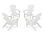4-Piece Nautical Curveback Adirondack Chair Conversation Set