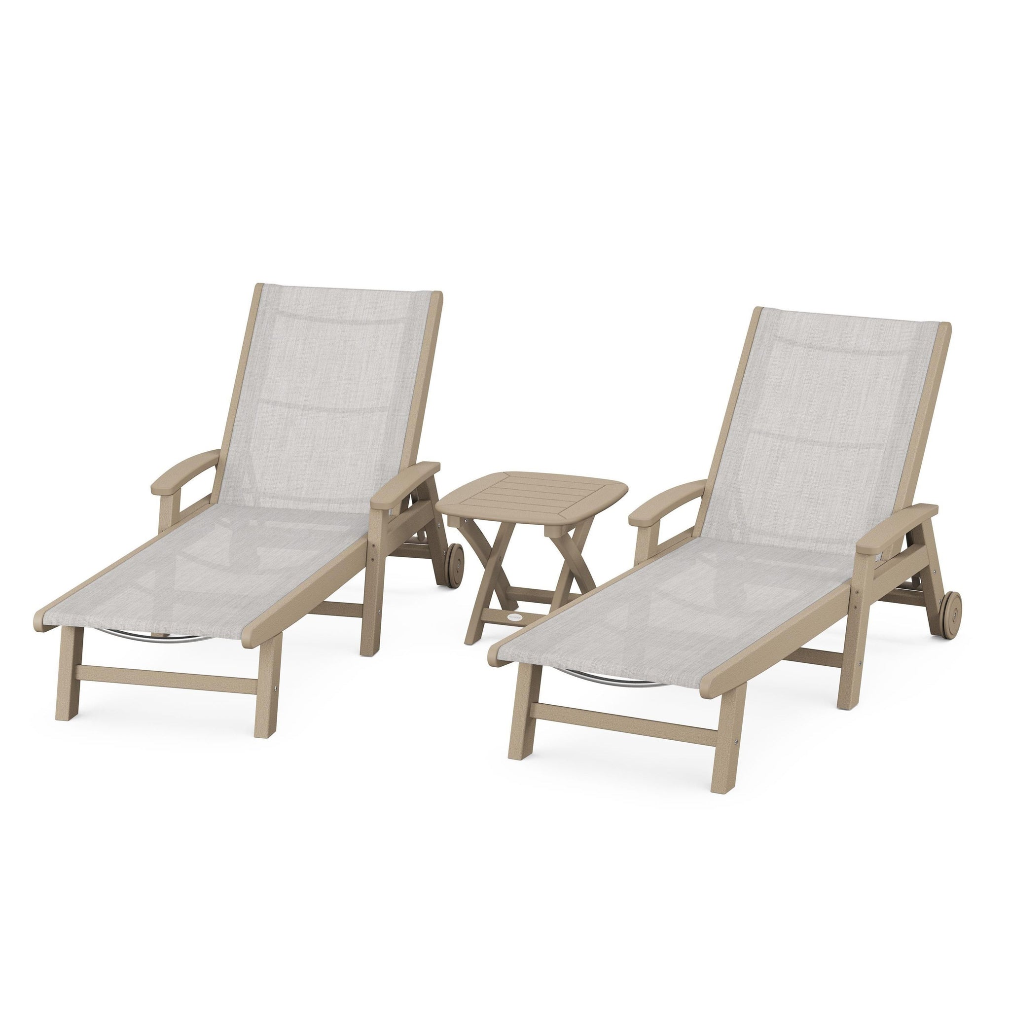 Coastal 3-Piece Wheeled Chaise Set