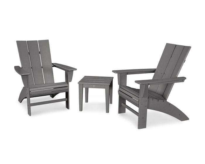 Modern 3-Piece Curveback Adirondack Set