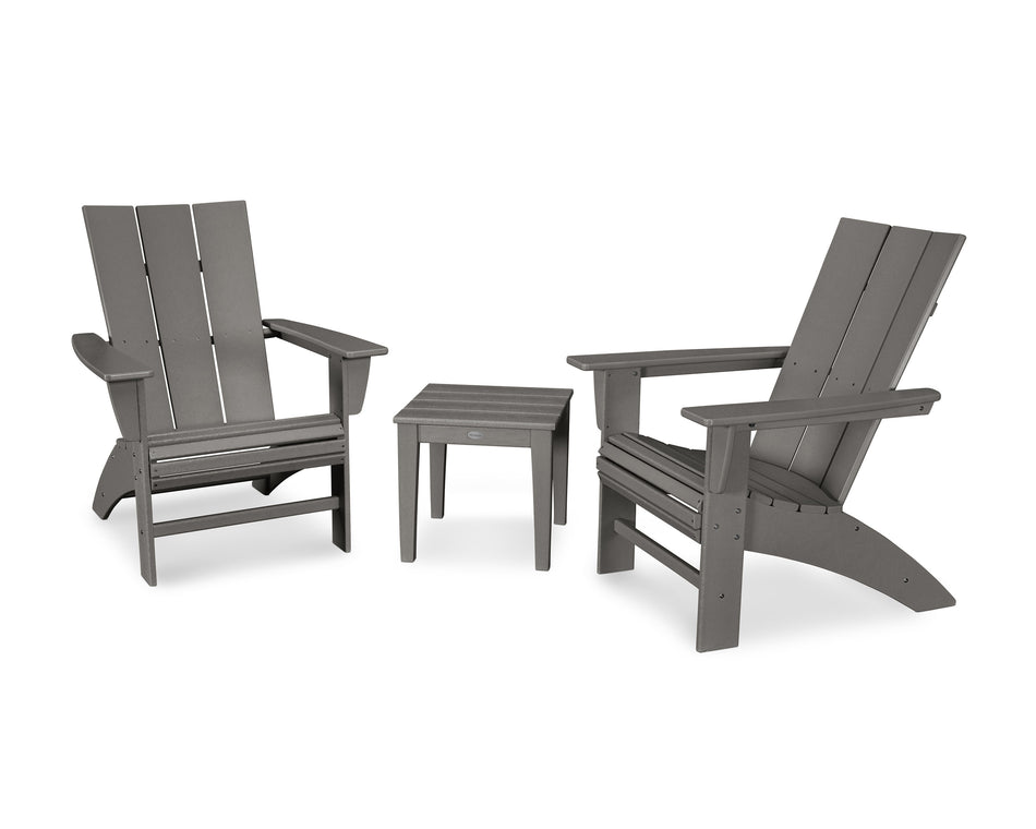Modern 3-Piece Curveback Adirondack Set